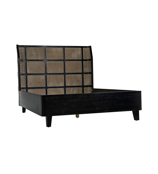 Allred Collaborative - Noir - Porto Bed A with Headboard And Frame - Queen - Porto Bed A with Headboard And Frame - Queen - GBED133QHB-A