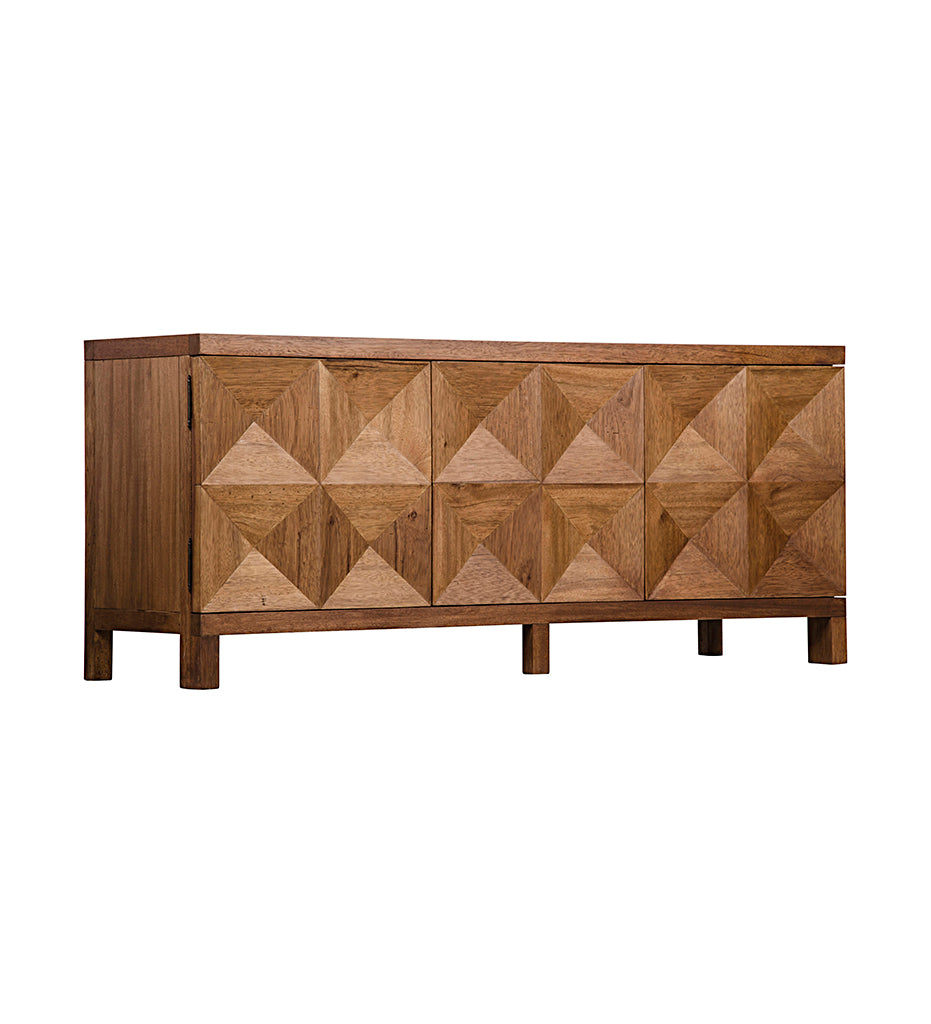 Allred Collaborative - Noir - Quadrant 3 Door Sideboard - Dark Walnut - Quadrant 3 Door Sideboard - Dark Walnut - GCON231DW-3