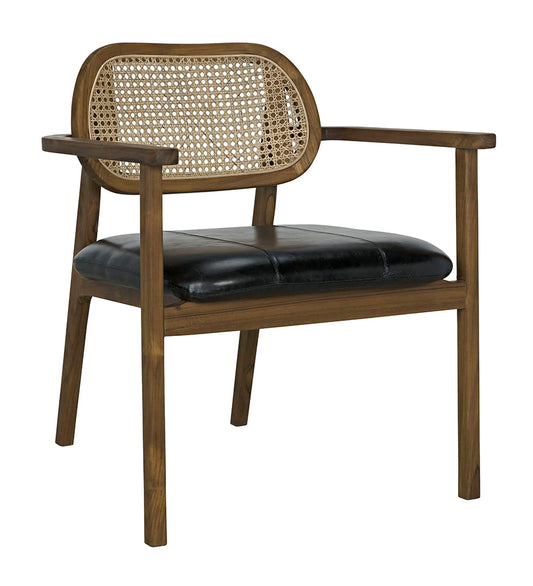 Allred Collaborative - Noir - Tolka Chair - Teak with Leather Seat - Tolka Chair - Teak with Leather Seat - AE-234T