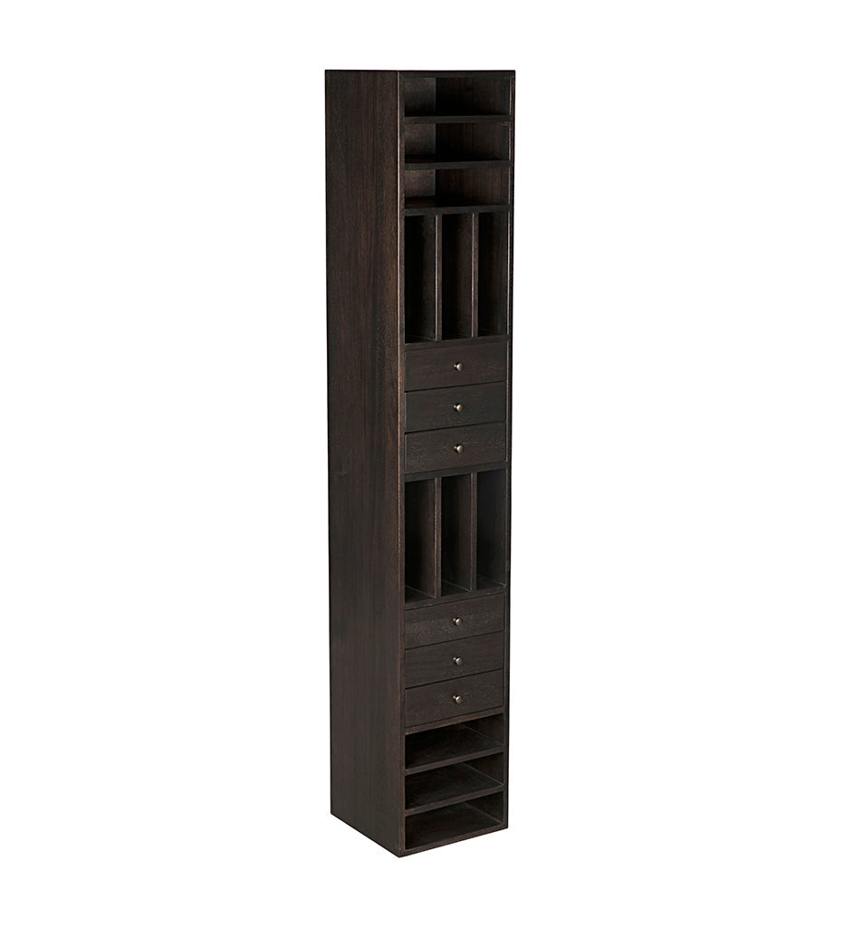 Allred Collaborative - Noir - Tubula Bookcase - Ebony Walnut - Tubula Bookcase - Ebony Walnut - GBCS208EB