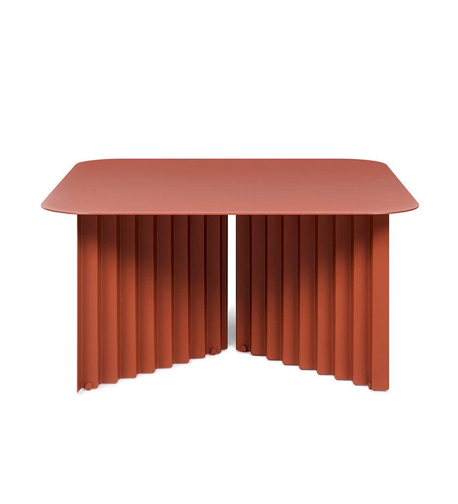 Allred Collaborative - RS Barcelona - Plec Square Cocktail Table - Steel Top - Plec Square Cocktail Table - Steel Top Plec Square Cocktail Table - Steel Top - Terracotta NCS S4040Y80R Textured PLESTM-6N