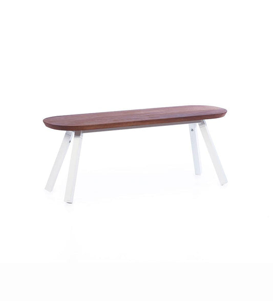 Allred Collaborative - RS Barcelona - You and Me Bench - 120 Iroko - You and Me Bench - 120 Iroko You and Me Bench - 120 Iroko - White RAL 9016 Textured / Single BYM12-1N