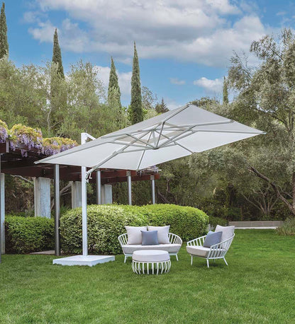 Allred Collaborative - Shademaker - 11' Polaris Square Cantilever Umbrella - 11' Polaris Square Cantilever Umbrella - POL-35S-SS