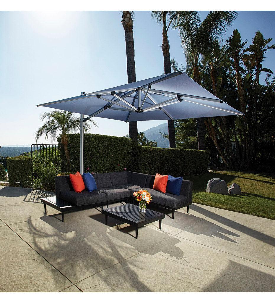 Allred Collaborative - Shademaker - 11' Polaris Square Cantilever Umbrella - 11' Polaris Square Cantilever Umbrella - POL-35S-SS