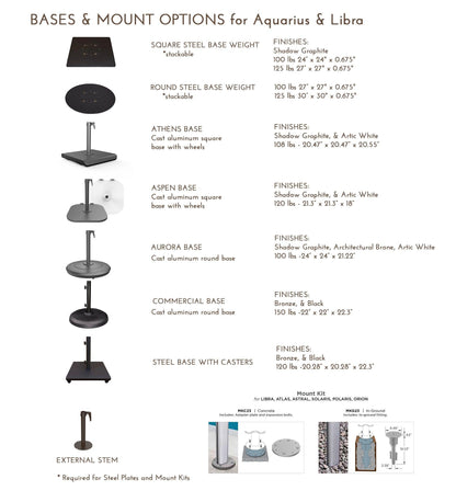 Allred Collaborative - Shademaker - 6' Libra Square Metal Umbrella - 6' Libra Square Metal Umbrella - LIB-20S-SS