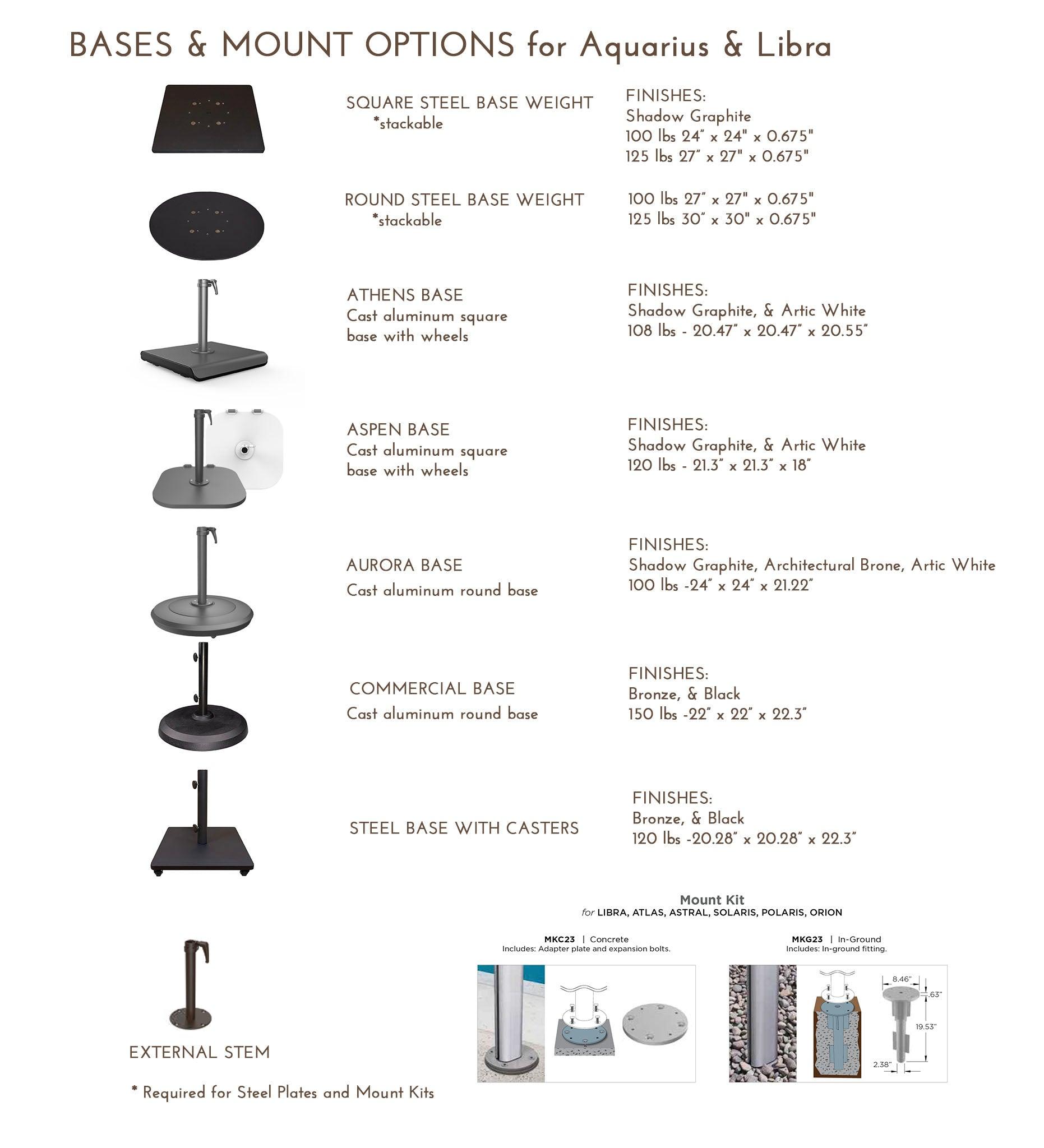 Allred Collaborative - Shademaker - 9' Libra Square Metal Umbrella - 9' Libra Square Metal Umbrella - LIB-27S_SS