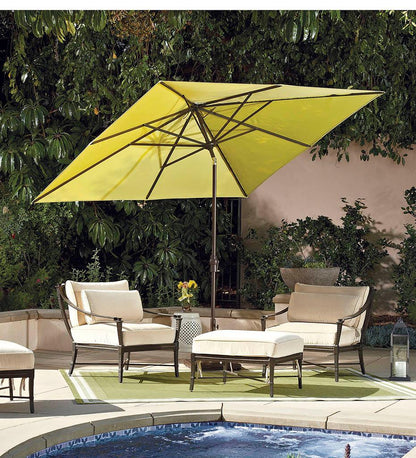 Allred Collaborative - Treasure Garden - 8' x 10' Auto Tilt Rectangle Umbrella - 8' x 10' Auto Tilt Rectangle Umbrella - UM8810RT-02-Anthracite