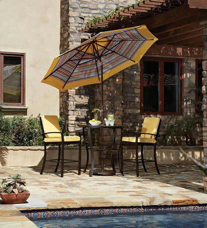 Allred Collaborative - Treasure Garden - 9' Collar Tilt Round Umbrella - 9' Collar Tilt Round Umbrella - UM800-00-Bronze