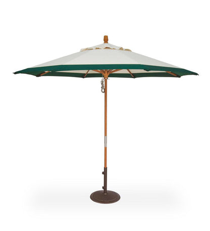 Allred Collaborative - Treasure Garden - 9' Quad Pulley Lift Round Umbrella - 9' Quad Pulley Lift Round Umbrella - UM809-1H-Hardwood