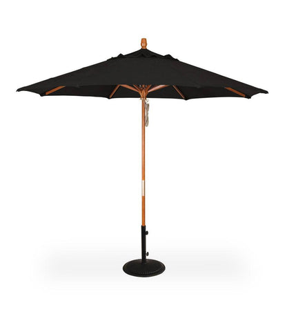 Allred Collaborative - Treasure Garden - 9' Quad Pulley Lift Round Umbrella - 9' Quad Pulley Lift Round Umbrella - UM809-1H-Hardwood