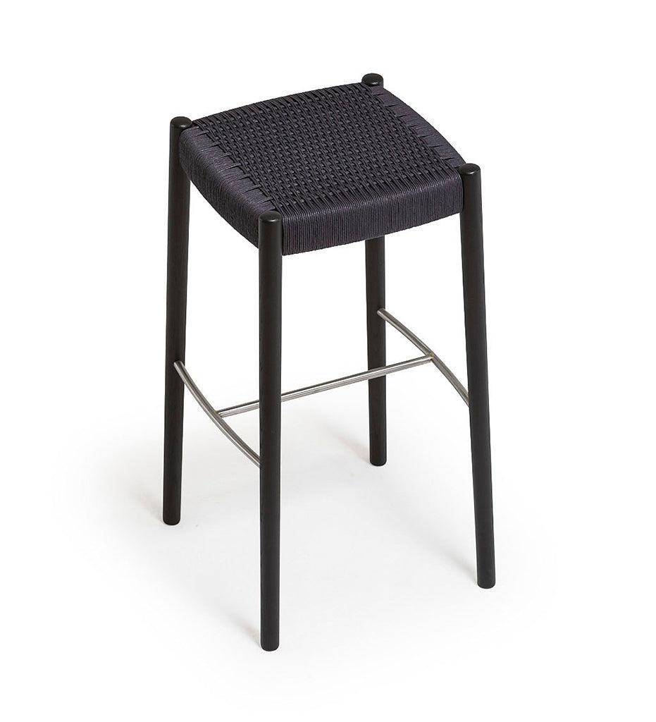 Allred Collaborative - Verges Design - Bogart Backless Bar Stool - Braided Paper Seat - Bogart Backless Bar Stool - Braided Paper Seat Bogart Backless Bar Stool - Braided Paper Seat - Ash 517-01-ASH