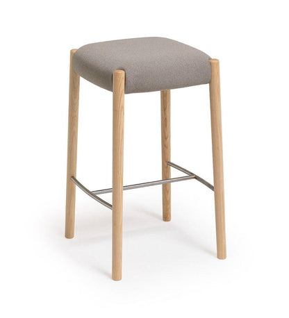 Allred Collaborative - Verges Design - Bogart Backless Bar Stool - Upholstered Seat - Bogart Backless Bar Stool - Upholstered Seat Bogart Backless Bar Stool - Upholstered Seat - Ash 517-02-US-ASH