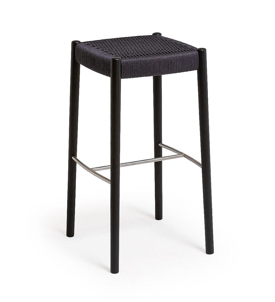 Allred Collaborative - Verges Design - Bogart Backless Counter Stool - Braided Paper Seat - Bogart Backless Counter Stool - Braided Paper Seat Bogart Backless Counter Stool - Braided Paper Seat - Ash 518-01-ASH