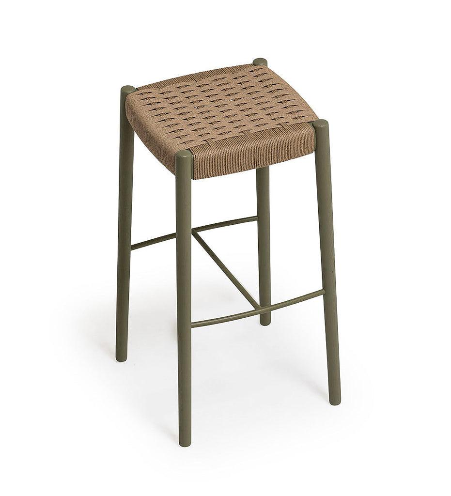 Allred Collaborative - Verges Design - Bogart Backless Counter Stool - Braided Paper Seat - Bogart Backless Counter Stool - Braided Paper Seat Bogart Backless Counter Stool - Braided Paper Seat - Ash 518-01-ASH