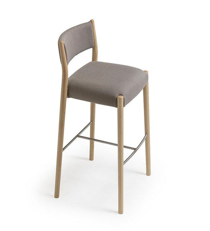 Allred Collaborative - Verges Design - Bogart Counter Stool with Backrest - Upholstered Seat & Back - Bogart Counter Stool with Backrest - Upholstered Seat & Back Bogart Counter Stool with Backrest - Upholstered Seat & Back - Ash 516-02-USB-ASH