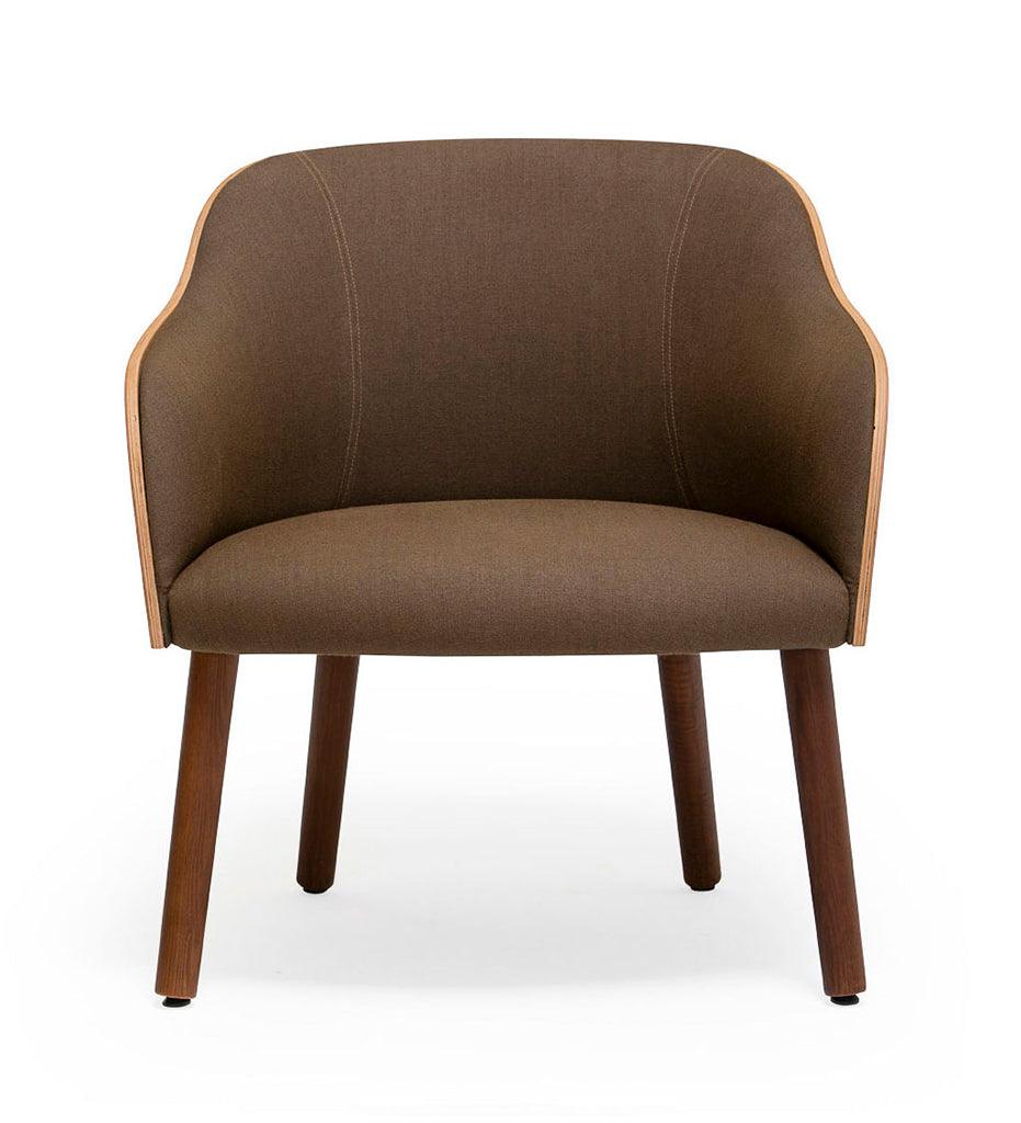 Allred Collaborative - Verges Design - Cistell Curve Lounge Chair - Wood Legs - Upholstered Inner Back - Cistell Curve Lounge Chair - Wood Legs - Upholstered Inner Back Cistell Curve Lounge Chair - Wood Legs - Upholstered Inner Back - Walnut 794-04-WLT