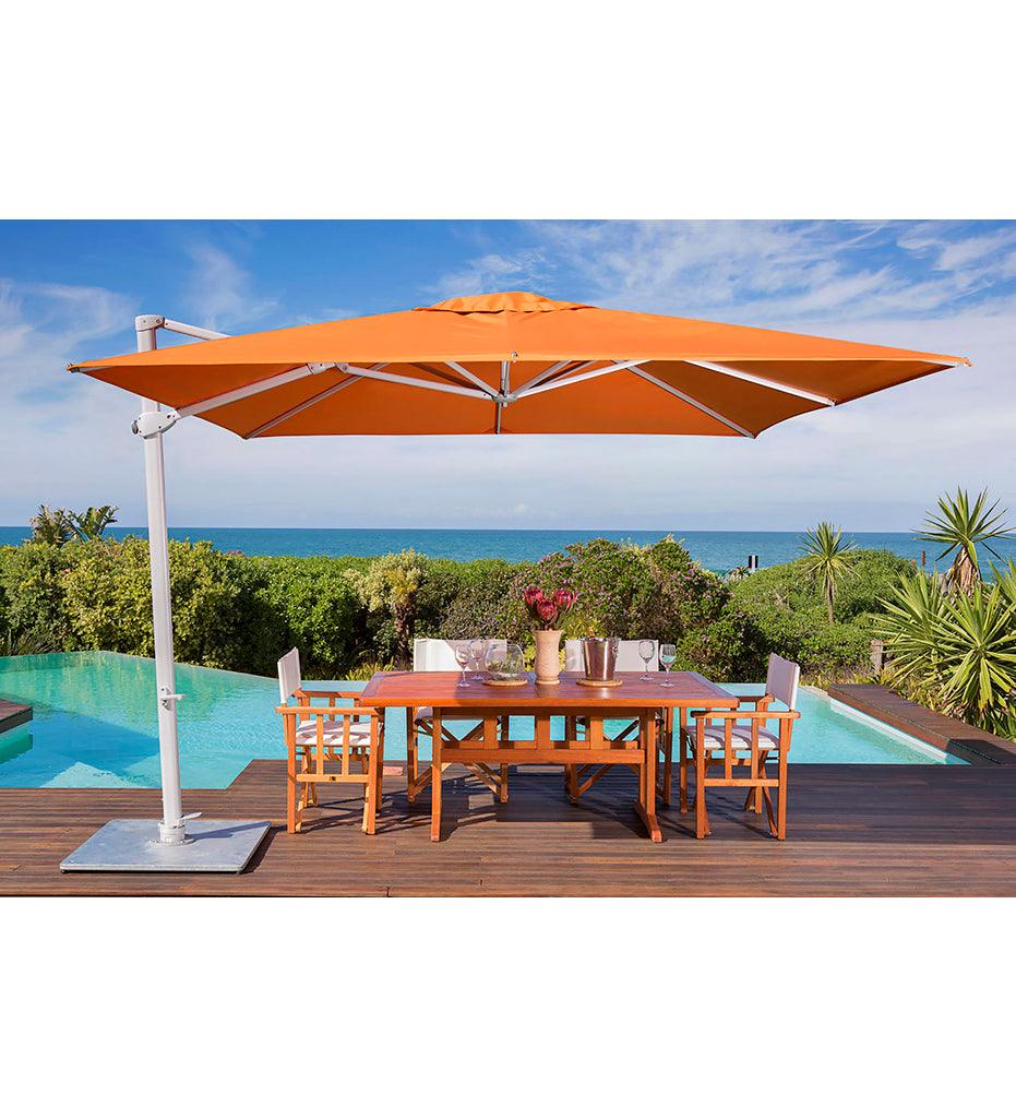 Allred Collaborative - Woodline Shade Solutions - 10' Pavone Square Cantilever Umbrella - Handwheel - - 10' Pavone Square Cantilever Umbrella - Handwheel - - PA30SA/SD-5404