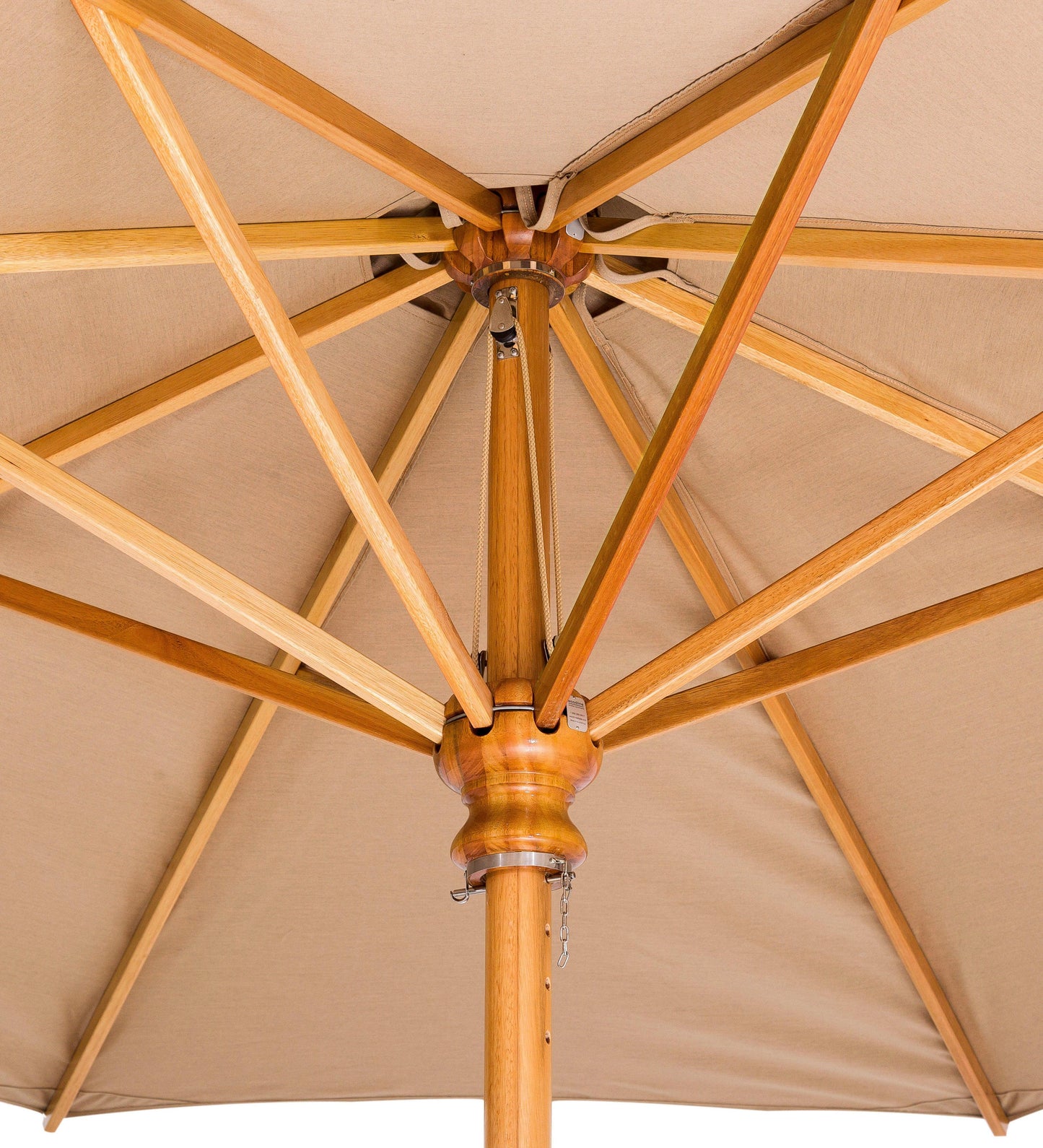 Allred Collaborative - Woodline Shade Solutions - 8' Safari Round Center Post Umbrella - - 8' Safari Round Center Post Umbrella - - SA27RE/SD-5404