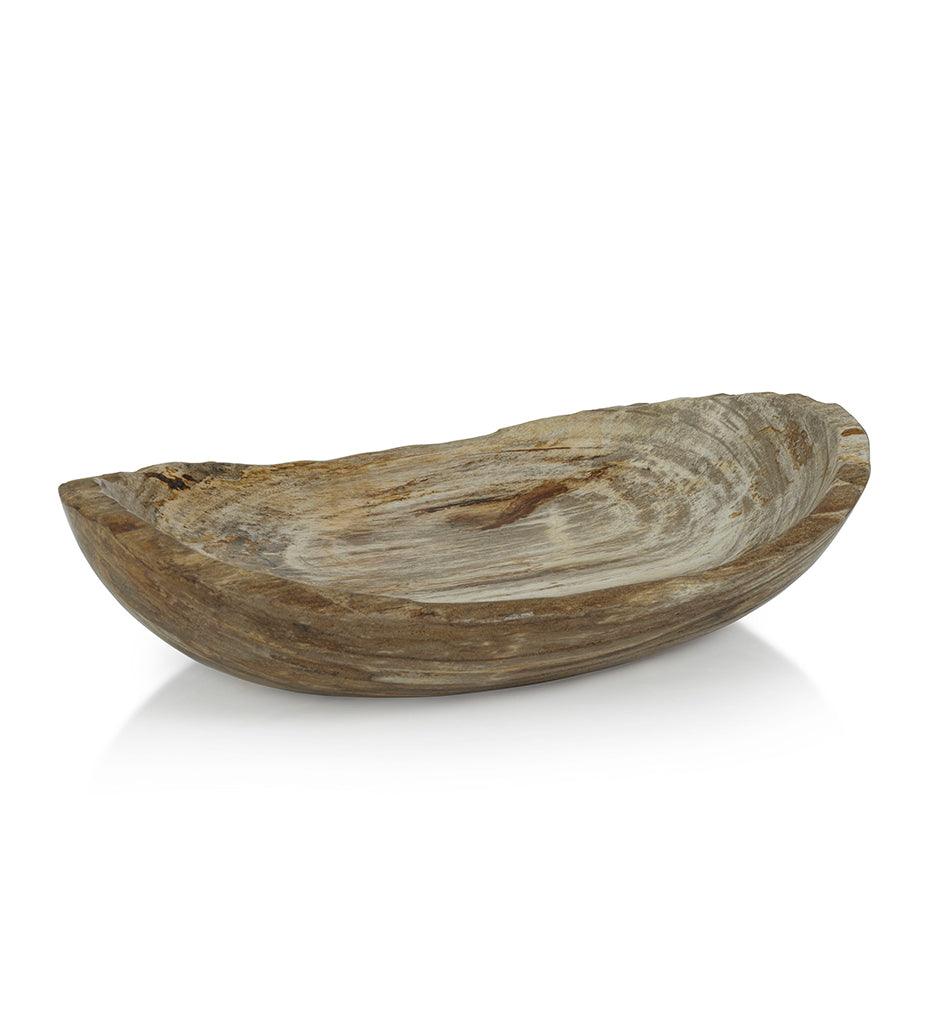 Allred Collaborative - Zodax - Curio Bay Petrified Wood Oval Bowl - Curio Bay Petrified Wood Oval Bowl - ID-423