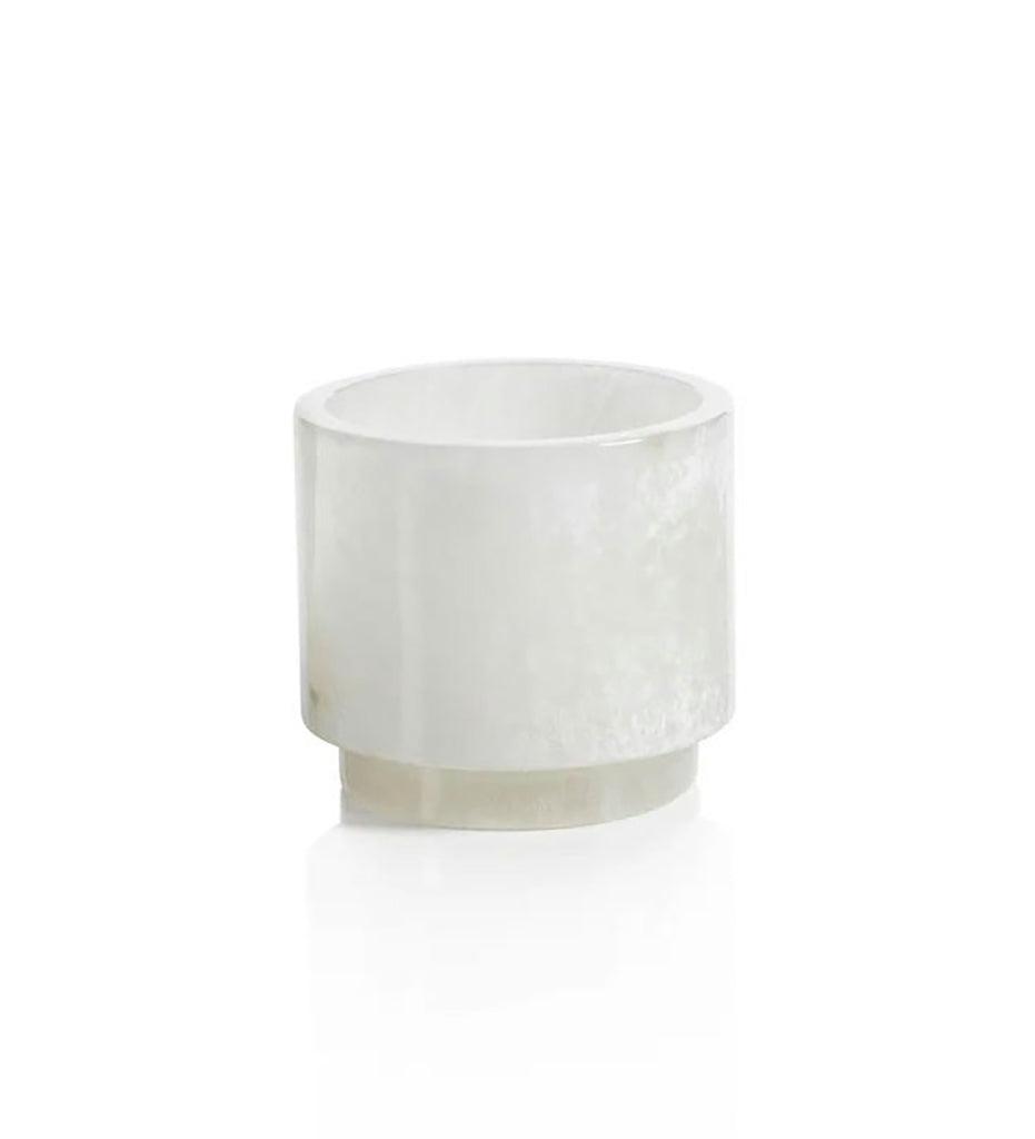 Allred Collaborative - Zodax - Yasmeen Polished Alabaster Stone Candle Holder - Yasmeen Polished Alabaster Stone Candle Holder - IN-7568