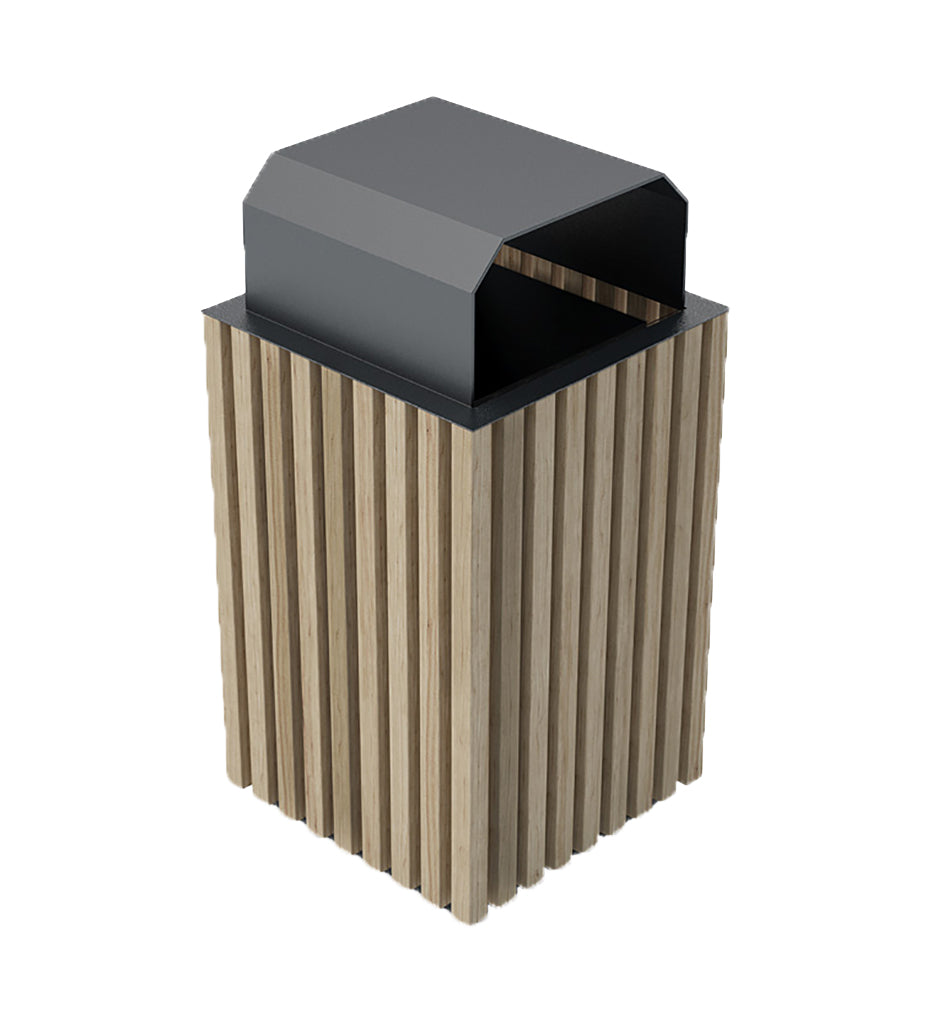 CItySi Elodie Litter Bin - ALU Wood