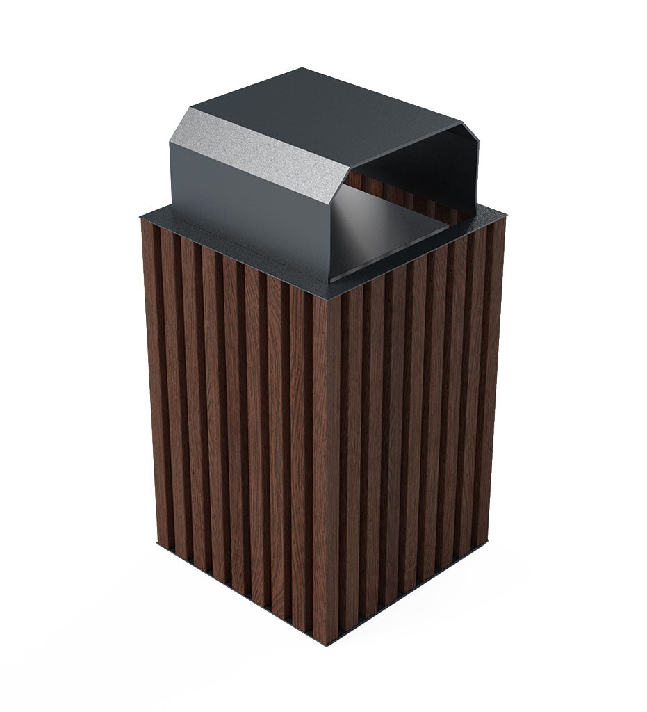 CItySi Elodie Litter Bin - ALU Wood