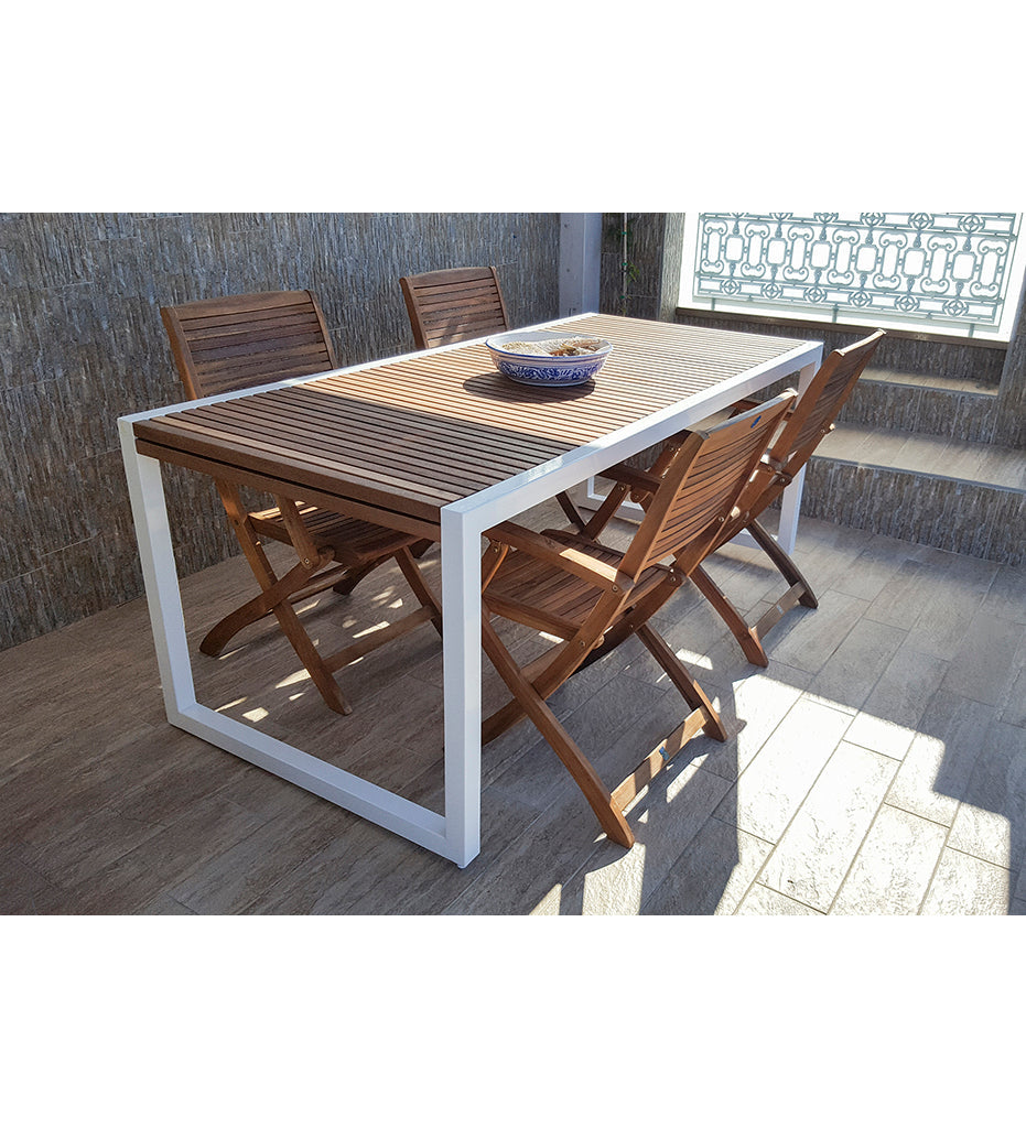 lifestyle, CitySi Strip ALU Wood Table