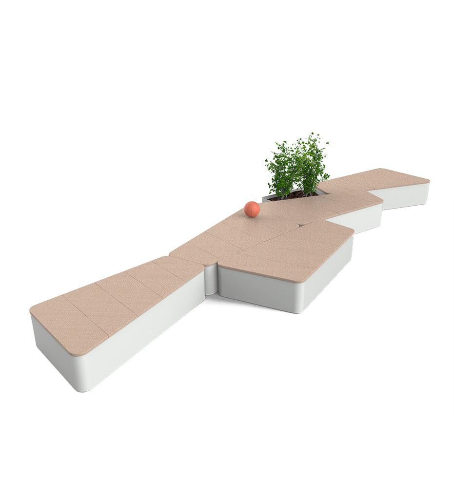 Allred Collaborative - CitySi - Dolmen Bench - - Dolmen Bench - Dolmen Bench - - Pure White 9010 DLM-9010