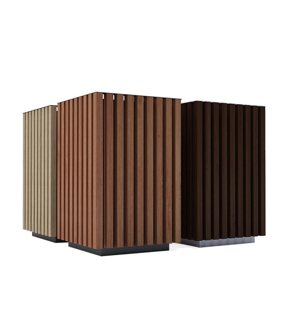 Allred Collaborative - CitySi - Elodie Litter Bin - ALU Wood - - Elodie Litter Bin - ALU Wood - Elodie Litter Bin - ALU Wood - - Wenge CTY ELOC04-WENG