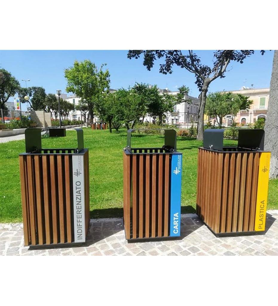 Allred Collaborative - CitySi - Elodie Litter Bin - Recycling - - Elodie Litter Bin - Recycling - Elodie Litter Bin - Recycling - - Wenge CTY ELOC06-WENG